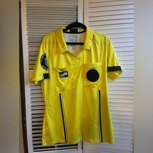Official Sports Women’s M yellow soccer referee short sleeve